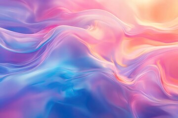 Fototapeta premium Abstract multicolored flowing waves create a dreamy soft aesthetic