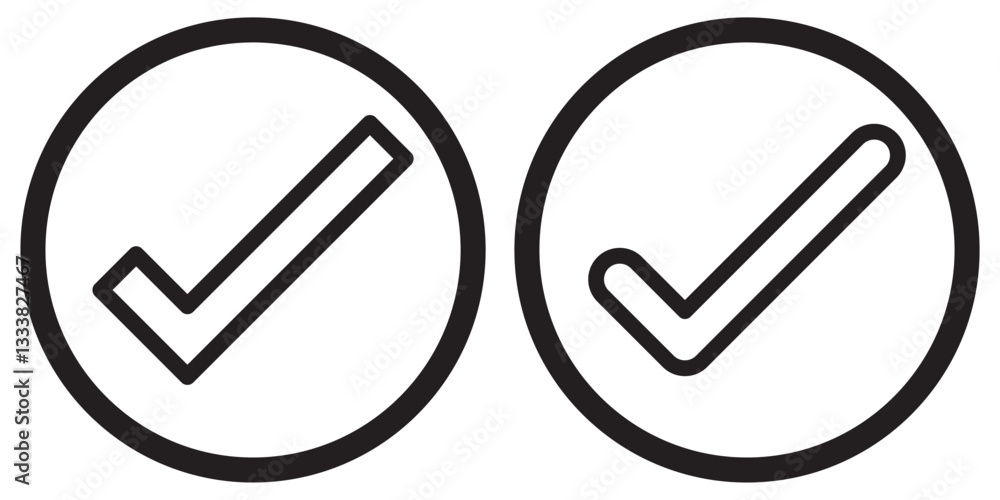 Poster choices icon. yes or true solid icon. tick mark with checkbox icon. black checkmark sign for app, ui