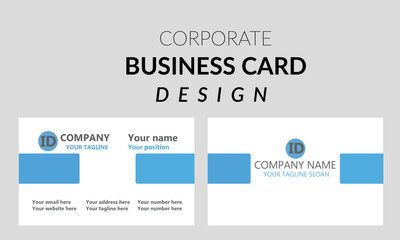  Modern and simple business card design Modern presentation card with company logo Vector business card template Visiting card for business and personal use Vector illustration 
