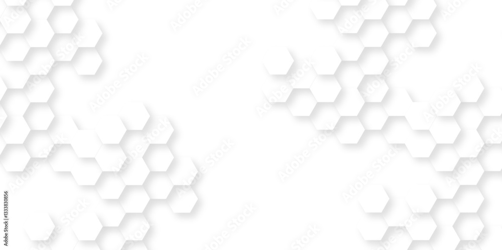 Poster background with hexagons . abstract background with lines . white texture background . hexagon abstr