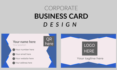 Minimal modern business card design featuring geometric elements