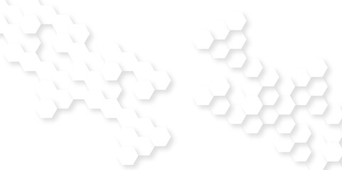 Background with hexagons . Abstract background with lines . white texture background . hexagon abstract background. Surface polygon pattern with glowing hexagon paper texture and futuristic business