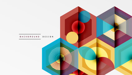 Obraz premium Hexagons design geometric abstract background
