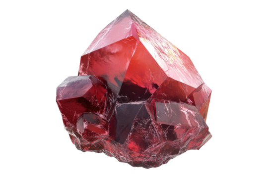 Pink stone Isolated on transparent background