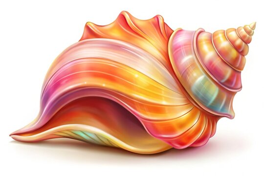 Cartoon Conch Shell - Seashell Illustration