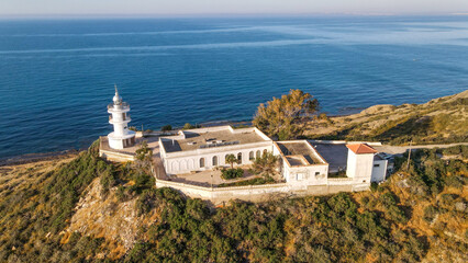 Faro del Cabo Huertas en Playa San Juan, Alicante, Comunidad Valenciana