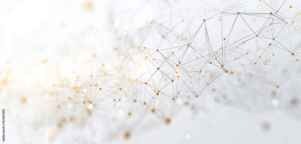 Poster abstract network of interconnected points and lines