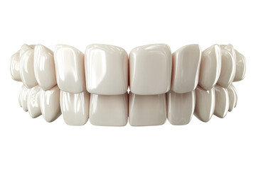 White teeth and dental implant Isolated on transparent background