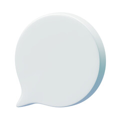 3D Speech Bubble Message Chat Talk Illustration Isolated on Transparent Png Background.