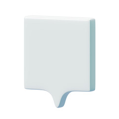 Fototapeta premium 3D Speech Bubble Message Chat Talk Illustration Isolated on Transparent Png Background.