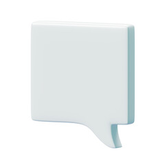 3D Speech Bubble Message Chat Talk Illustration Isolated on Transparent Png Background.