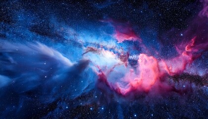 Fototapeta premium blue and pink nebula