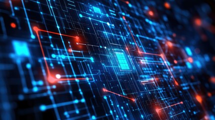 Information technology big data network background of business from network artificial intelligence