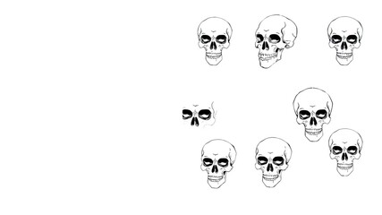 Fototapeta premium Easy Skull Outline Designs for Artistic Inspiration