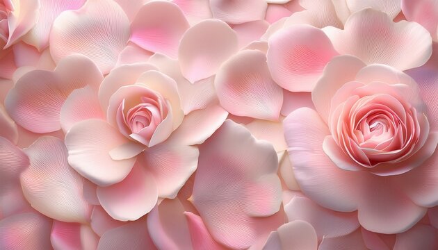 delicate rose petals abstract background in soft pink tones elegant floral design - Powered by Adobe