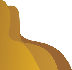 Gold Wave Curve Corner