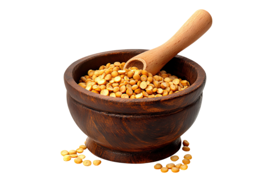 Chana dal Isolated on transparent background