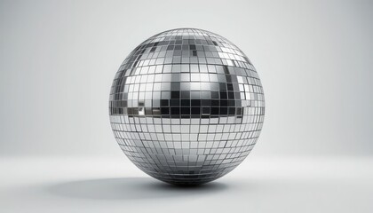 Fototapeta premium Shiny Disco Ball Reflecting Light in a Studio Environment Setting