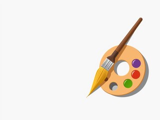 Paintbrush and Palette Clipart for Creative Projects