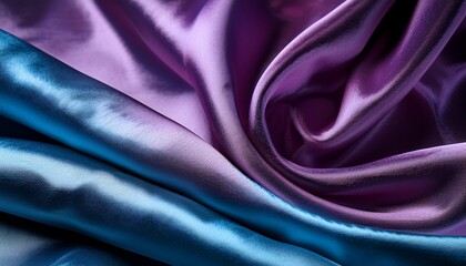 Fototapeta premium luxurious purple and blue velvet fabric elegant texture draping design