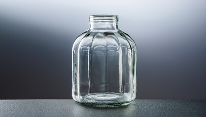 glass transparent empty bottle