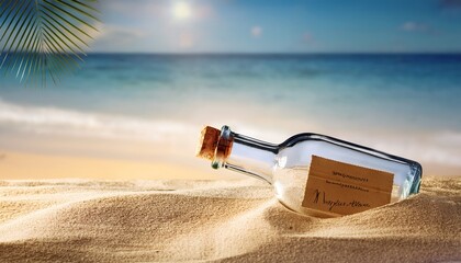 message in a bottle cheap travel on beach