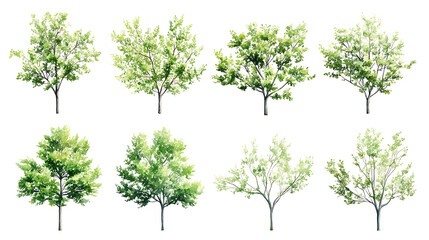 Watercolor Trees Collection – Hand-Painted Nature Illustrations