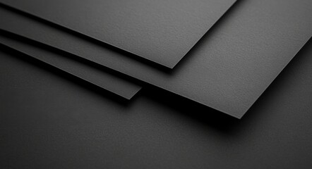 Abstract Layers of Dark Gray Paper