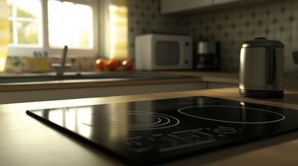 Kitchen cooking pan oven workplace close up