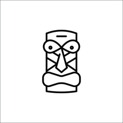 Tribal mask icon. Simple tribal mask icon for social media, app, and web design. Vector illustration.