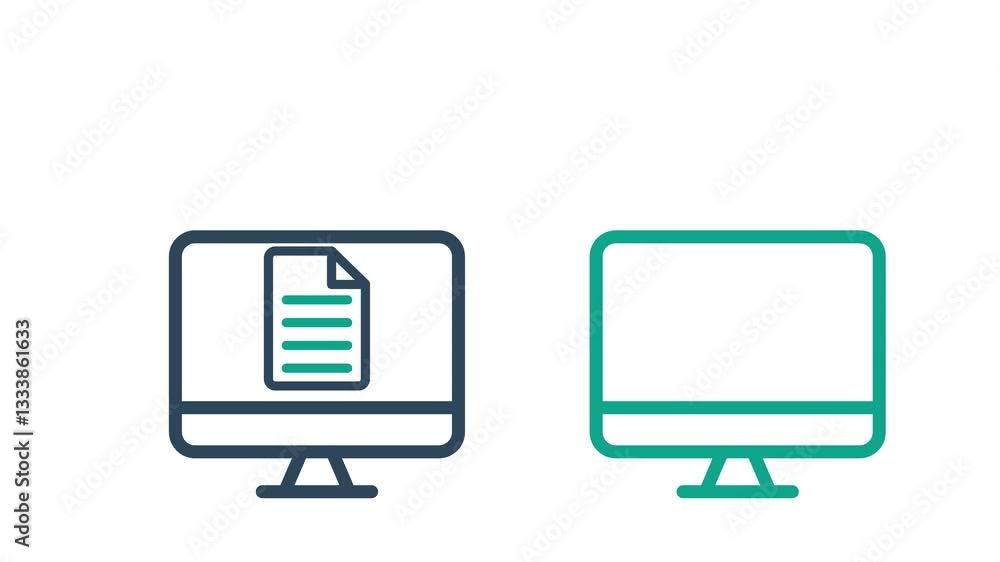 Poster file transfer animated icon. suitable for user interface, provide visual feedback and more. alpha ch