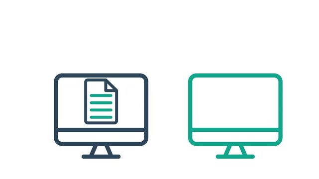 File transfer animated icon. suitable for user interface, provide visual feedback and more. alpha channel, transparent background