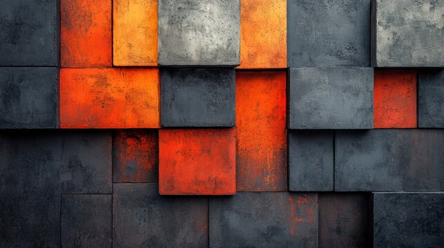 A stark backdrop of dark concrete blocks juxtaposed with a vibrant, textured background, inviting exploration and creative expression.