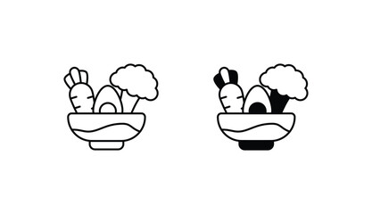 Nutritious Food icon design with white background stock illustration