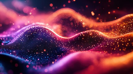 A vibrant, pulsating template for science and technology, featuring a Plexus-style backdrop, a mesmerizing visual representation of the interconnectedness and flow of information and energy.