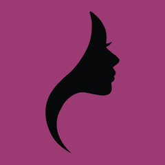 a nice girl icon design vector art