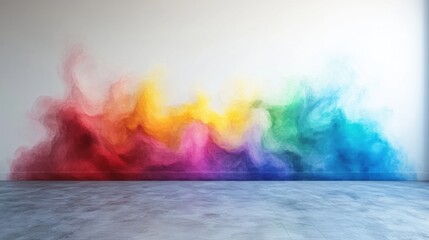 Naklejka premium A blank canvas of smooth, white wall, ready to be adorned with vibrant colors and captivating imagery, inviting the viewer to create their own masterpiece.