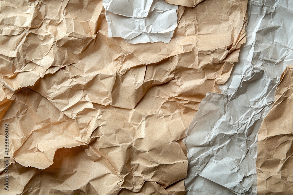 Poster crumpled paper texture background for creative design projects