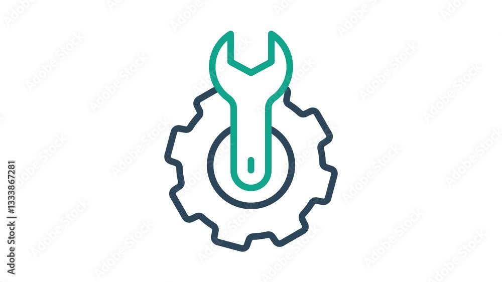 Poster settings animated icon. suitable for user interface, provide visual feedback and more. alpha channel