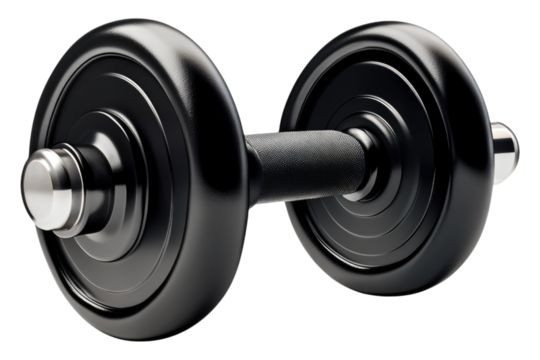Neoprene dumbbells Isolated on transparent background