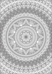Adult Mandala Coloring Page Vector