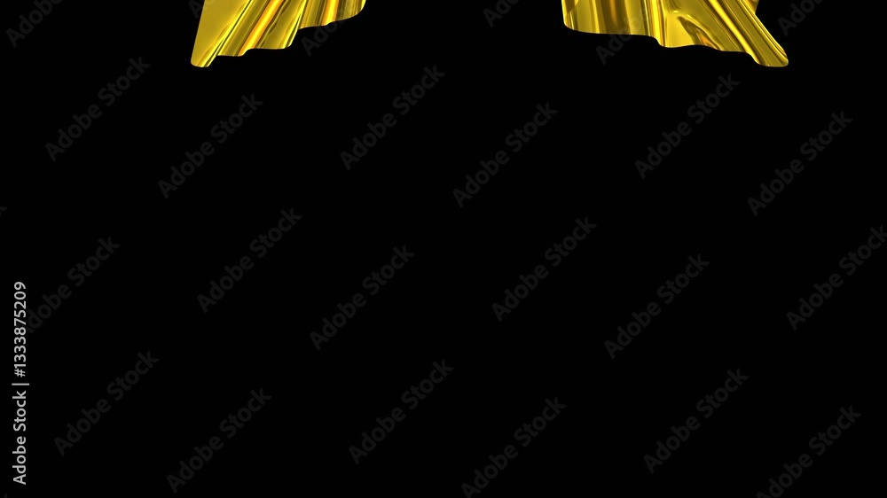 Poster explosive color: glossy foil unfolds in 4k - a high-quality 3d animation showcasing a vibrant foil f
