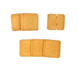 Italian Square Cookies, Novellini Biscuits, Rectangular Pastry Cracker, Wheat Bakery Dessert, Novellino