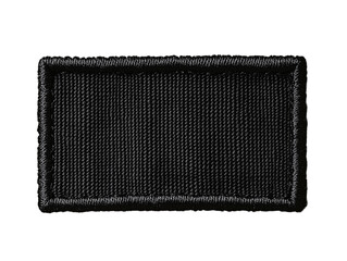  Rectangular Velcro Patches, Black and White Military Style Tactical Gear, Customizable Fabric Texture, Embroidered Edges, Contrasting Colors, PNG file isolated on transparent background
