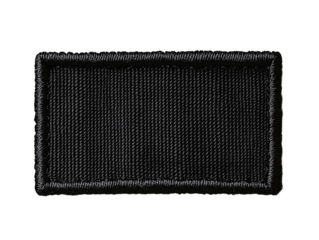  Rectangular Velcro Patches, Black and White Military Style Tactical Gear, Customizable Fabric Texture, Embroidered Edges, Contrasting Colors, PNG file isolated on transparent background
