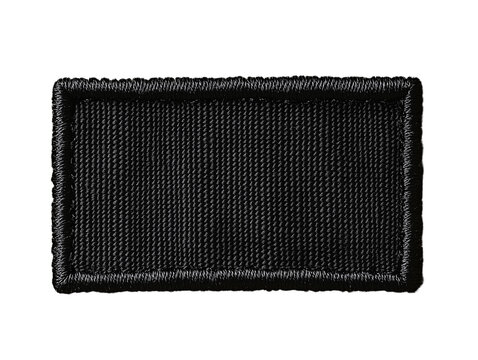  Rectangular Velcro Patches, Black and White Military Style Tactical Gear, Customizable Fabric Texture, Embroidered Edges, Contrasting Colors, PNG file isolated on transparent background

