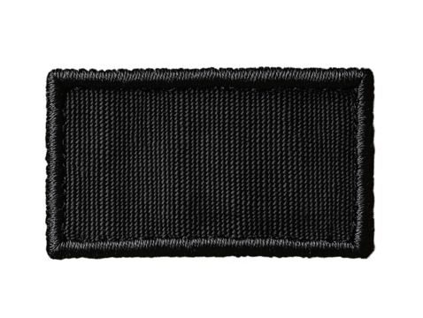  Rectangular Velcro Patches, Black and White Military Style Tactical Gear, Customizable Fabric Texture, Embroidered Edges, Contrasting Colors, PNG file isolated on transparent background
