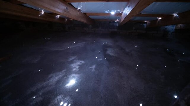 Beautiful pinhole cloud timelapse captured inside a dark attic