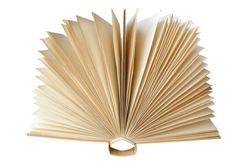 Unfolded book Isolated on transparent background