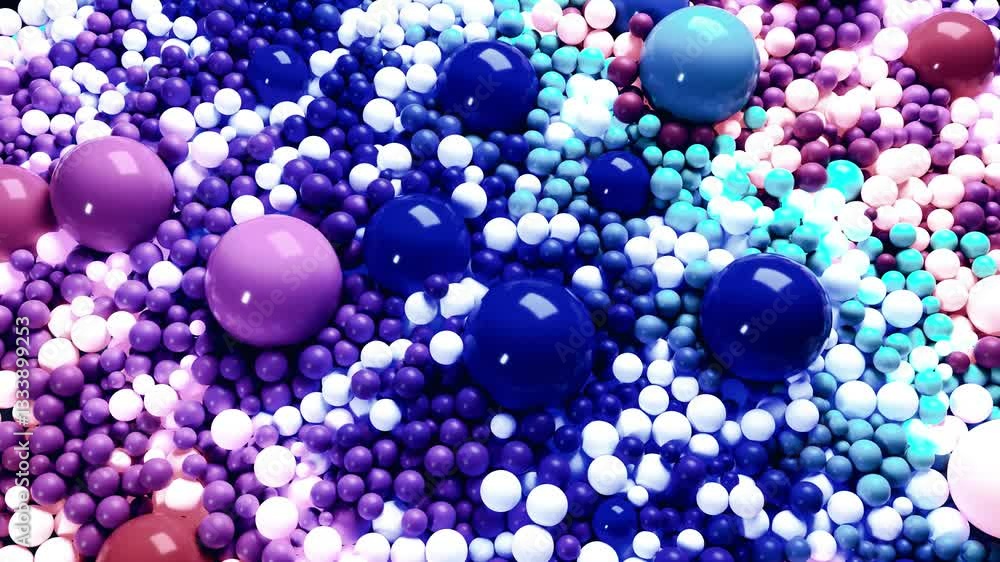 Poster this artwork displays vibrant spheres on a dynamic surface, enhanced by a captivating 3d render that